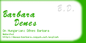 barbara denes business card
