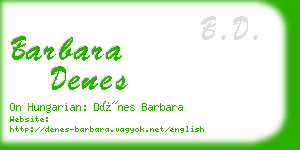 barbara denes business card